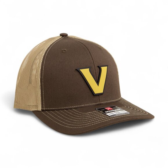 Vanderbilt Commodores Gold 3D Snapback Trucker Hat- Brown/ Tan - Picture 1 of 3